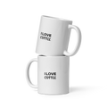 White glossy mug