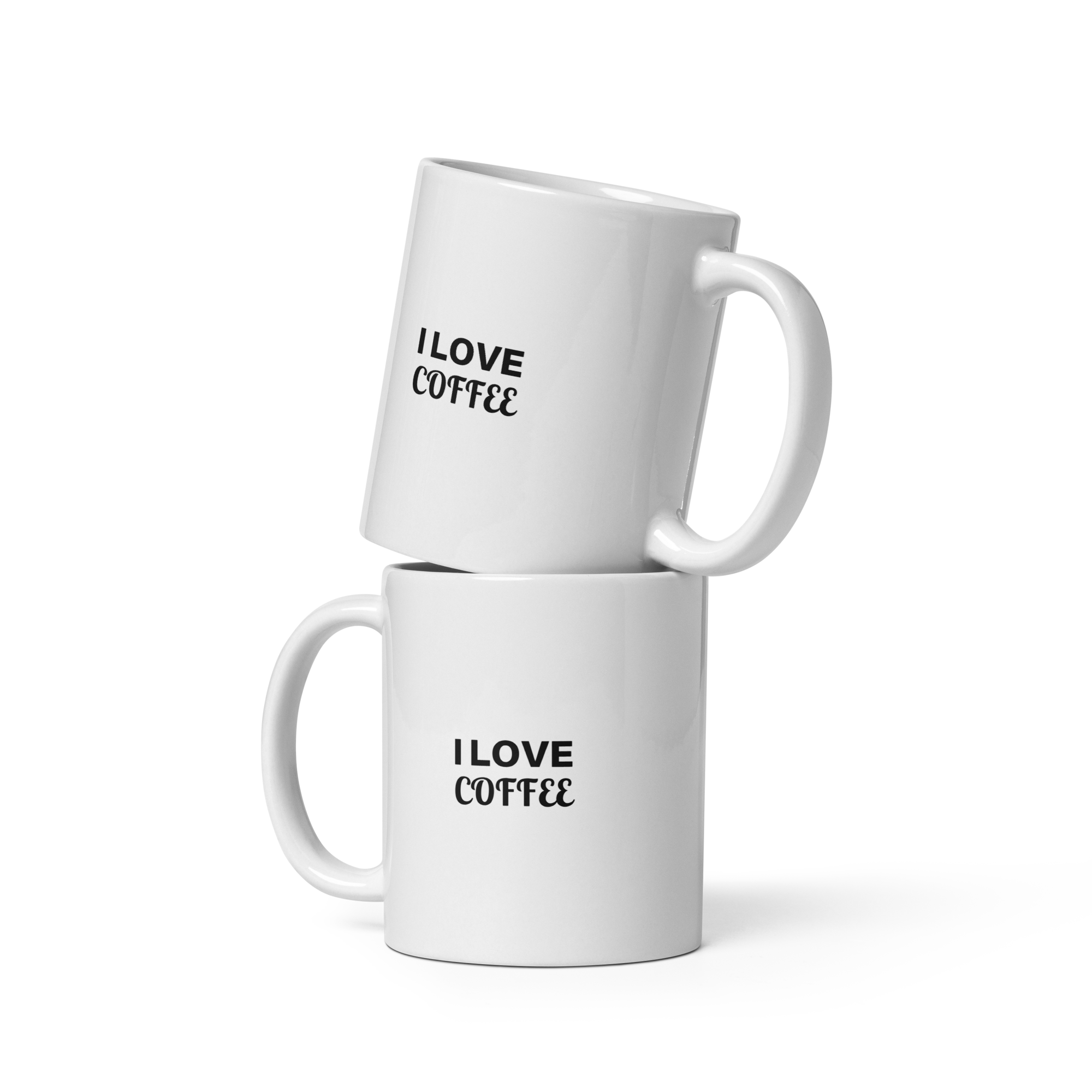 White glossy mug