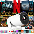 Portable Mini Projector with WiFi 6 1080P Video Projector